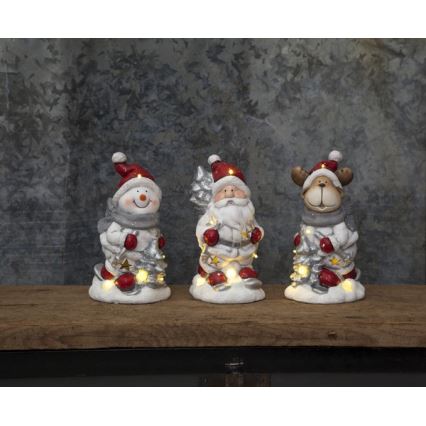 Eglo - Decoração de Natal LED  6xLED/0,06W/2xAAA boneco de neve