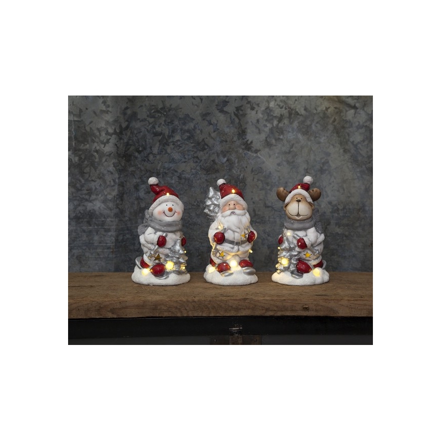 Eglo - Decoração de Natal LED  6xLED/0,06W/2xAAA boneco de neve