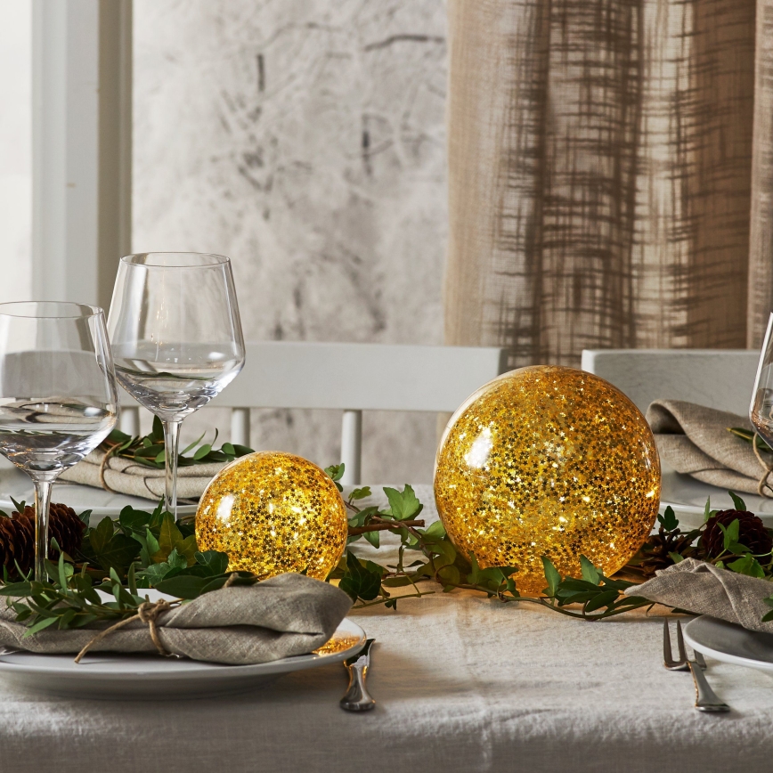 Eglo 411344 - Decoração de Natal LED STAR FALL 10xLED/2xAA dourado