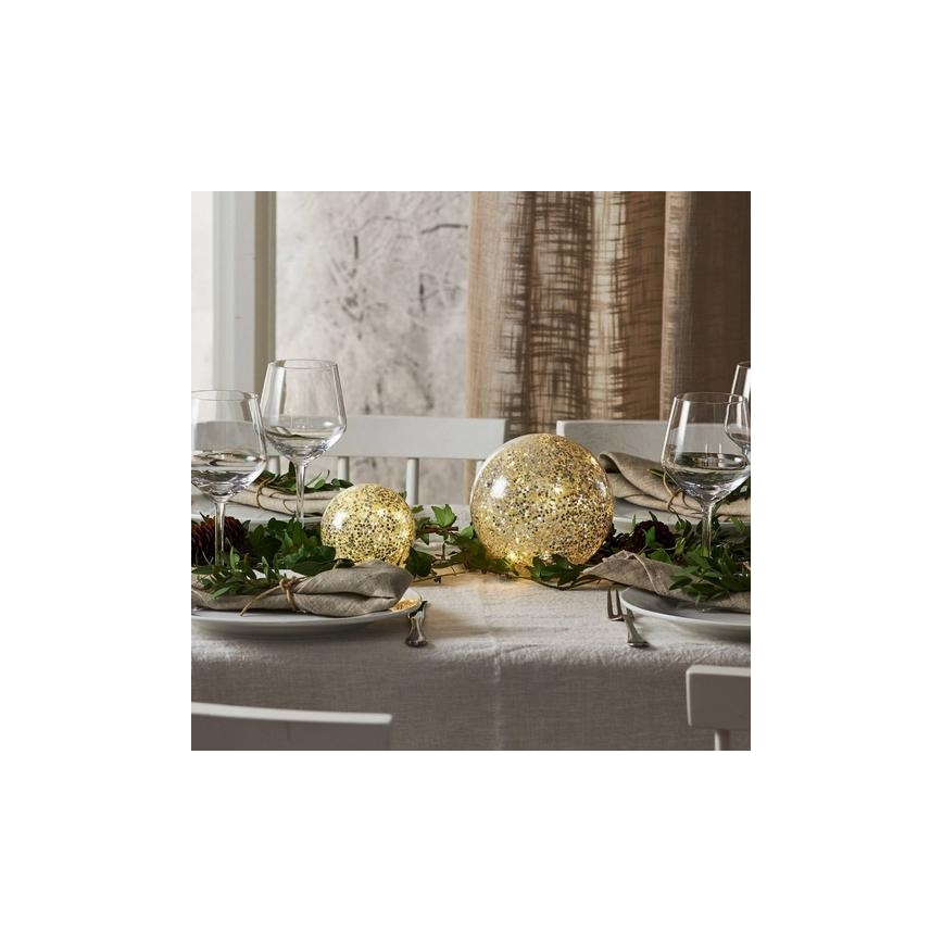Eglo 411345 - Decoração de Natal LED STAR FALL 10xLED/2xAA diâmetro 10 cm prateado