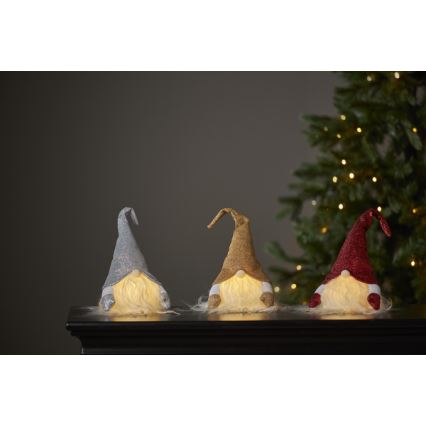 Eglo - Decoração de Natal LED 1xLED/0,06W/3xAG13 cinzento
