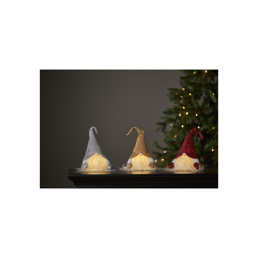 Eglo - Decoração de Natal LED 1xLED/0,06W/3xAG13 cinzento