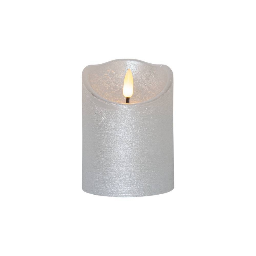 Eglo 411502 - LED Vela FLAMME RUSTIC LED/2xAA prateado