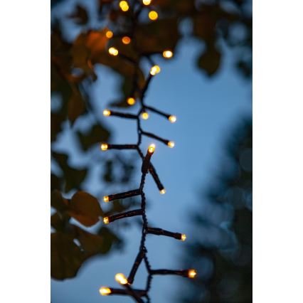Eglo - Corrente exterior de Natal LED 800xLED 16m IP44 branco quente