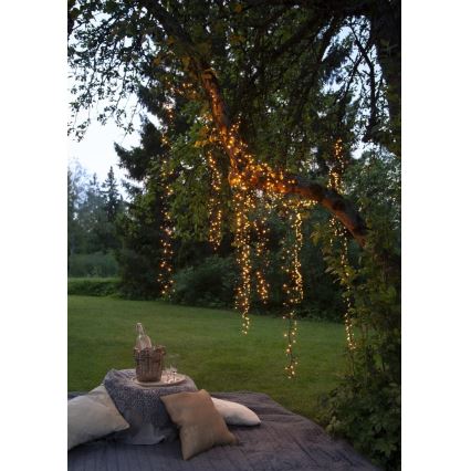 Eglo - Corrente exterior de Natal LED 800xLED 16m IP44 branco quente
