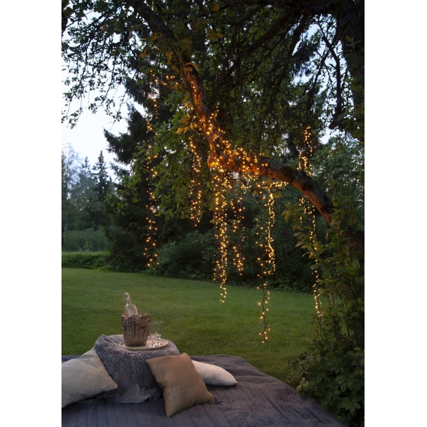 Eglo - Corrente exterior de Natal LED 800xLED 16m IP44 branco quente