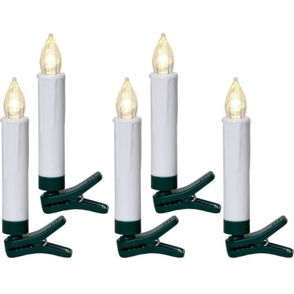 Eglo - CONJUNTO 5x Iluminação LED para árvore de Natal 1xLED/0,06W/1xAA IP44
