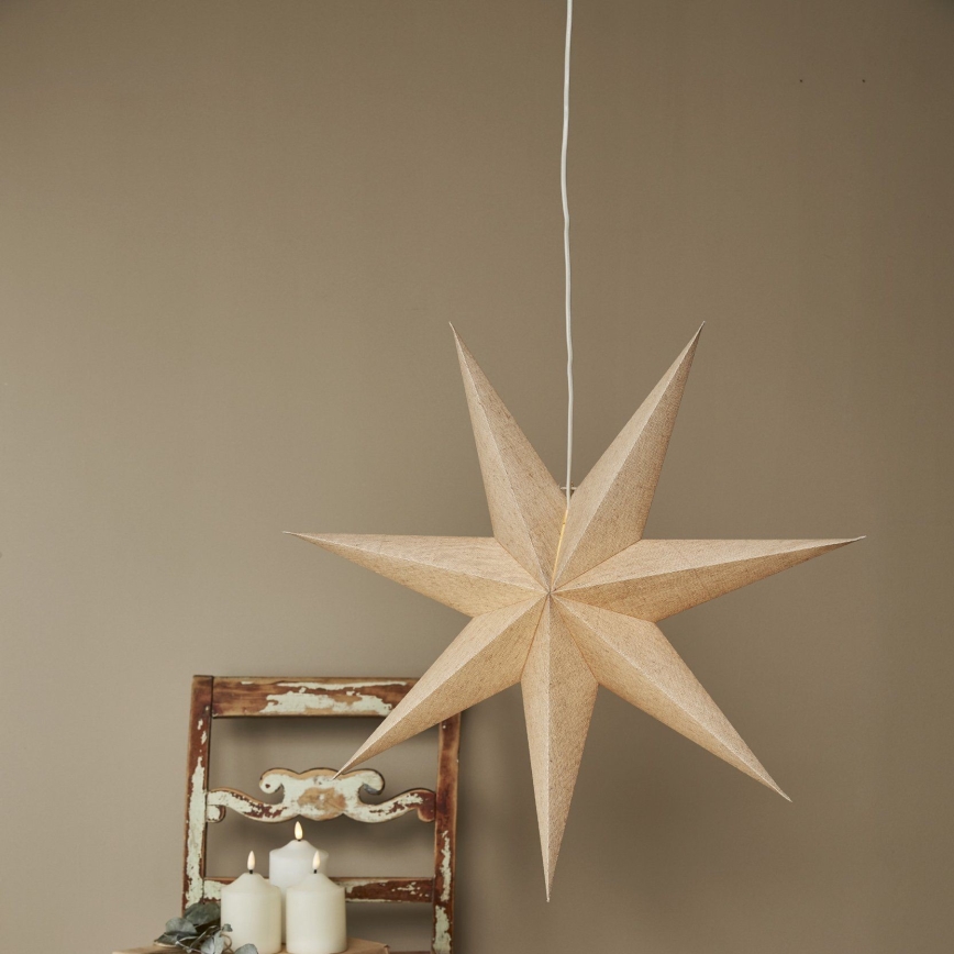 Eglo 411556 - Decoração de Natal ÉTOILE estrela 1xE14/25W/230V 60 cm bege