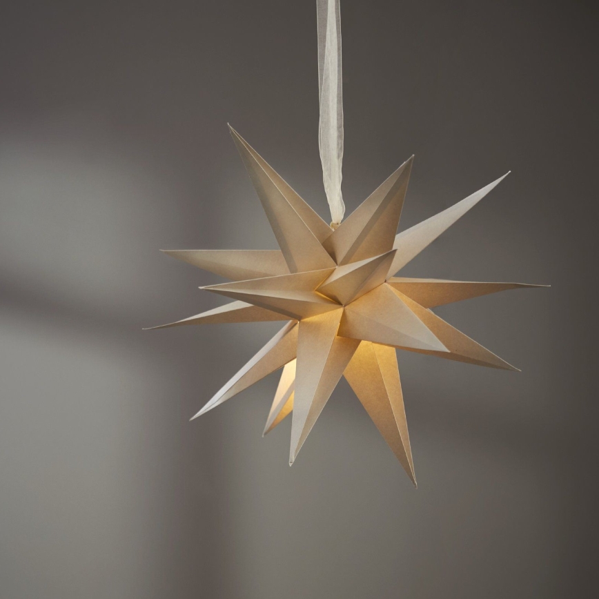 Eglo 411566 - Decoração de Natal DECEMBER estrela 1xE14/25W/230V 35 cm bege