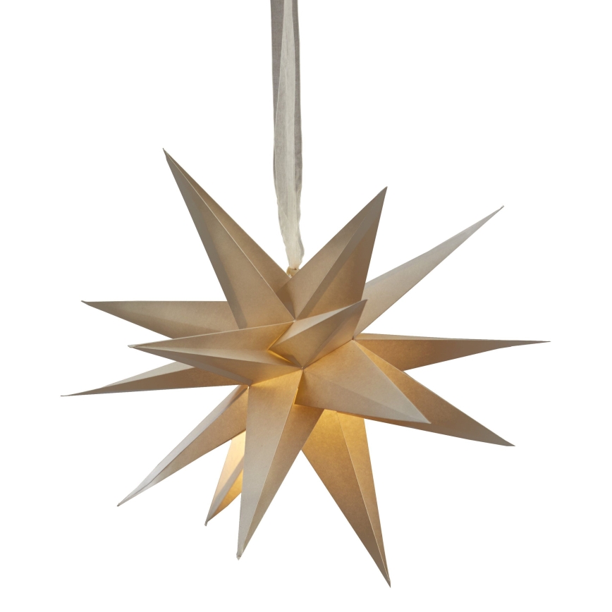 Eglo 411566 - Decoração de Natal DECEMBER estrela 1xE14/25W/230V 35 cm bege