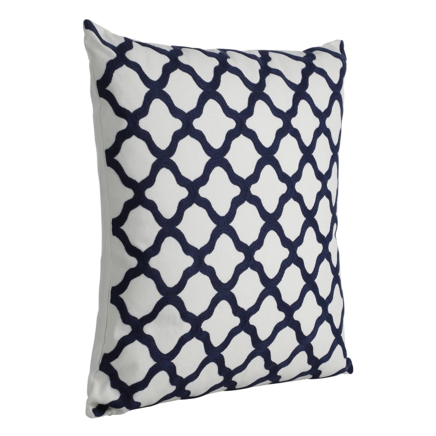 Eglo - Almofada decorativa 45x45 cm branco/azul
