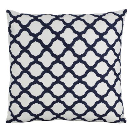 Eglo - Almofada decorativa 45x45 cm branco/azul