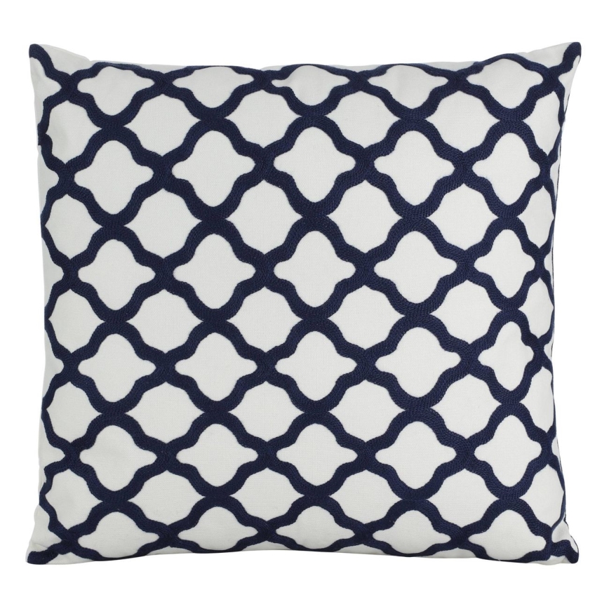 Eglo - Almofada decorativa 45x45 cm branco/azul