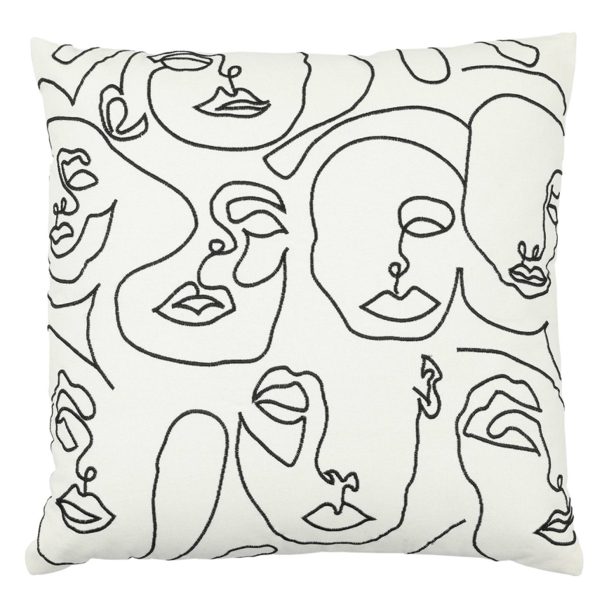 Eglo - Almofada decorativa 45x45 cm branco/preto