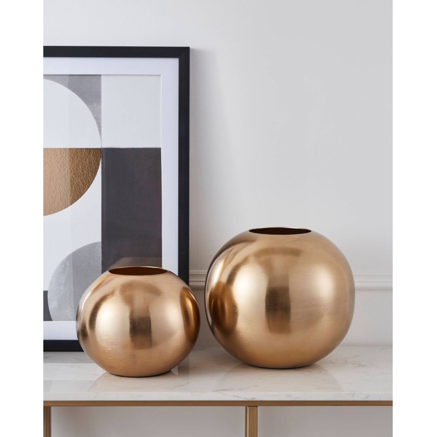 Eglo - Jarra de metal 22,5x25 cm dourado