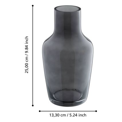 Eglo - Jarra de vidro 25x13,3 cm preto