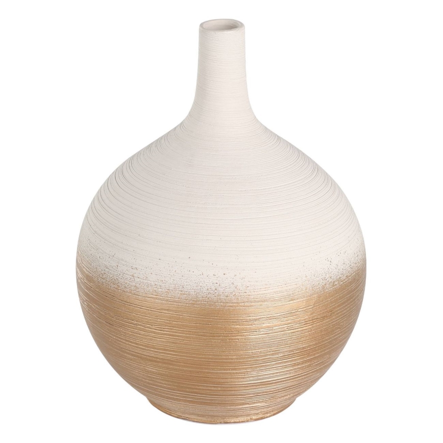 Eglo - Jarra de cerâmica 22x16 cm branco/dourado