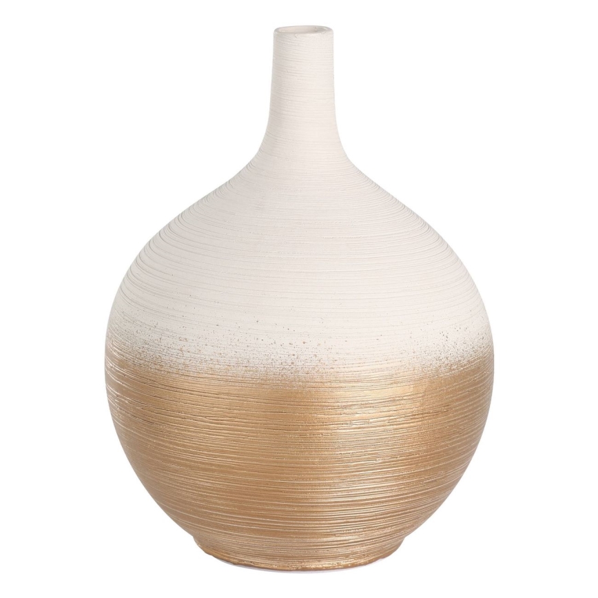 Eglo - Jarra de cerâmica 22x16 cm branco/dourado