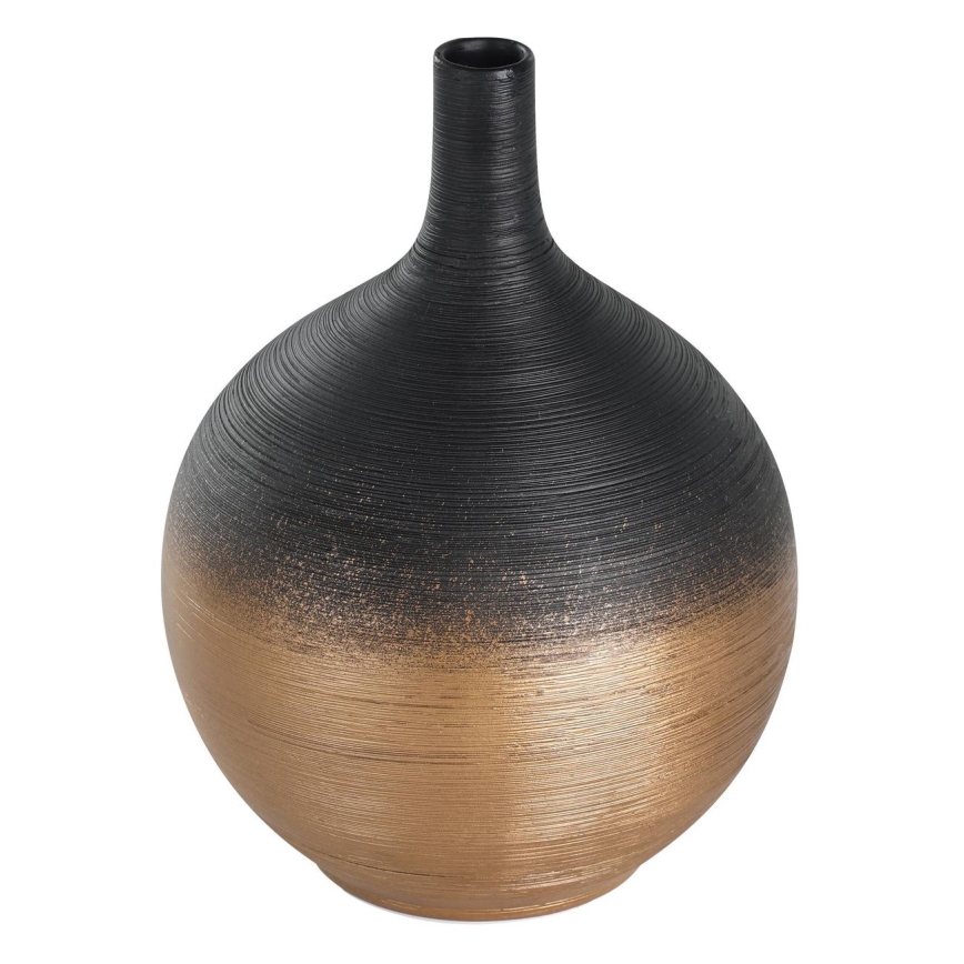 Eglo - Jarra de cerâmica 22x16 cm preto/dourado