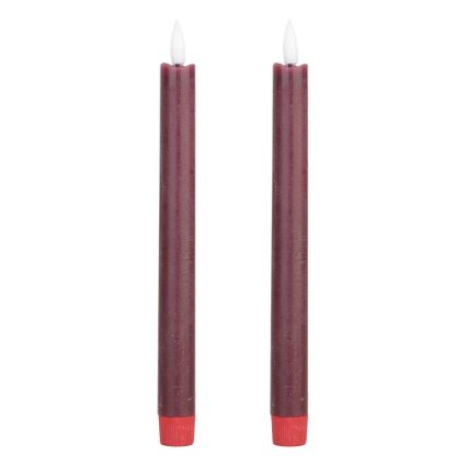 Eglo - CONJUNTO 2x LED Candle LED/1xAAA 24,5 cm vermelho
