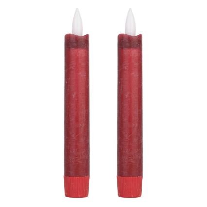 Eglo - CONJUNTO 2x LED Candle LED/1xAAA 15 cm vermelho