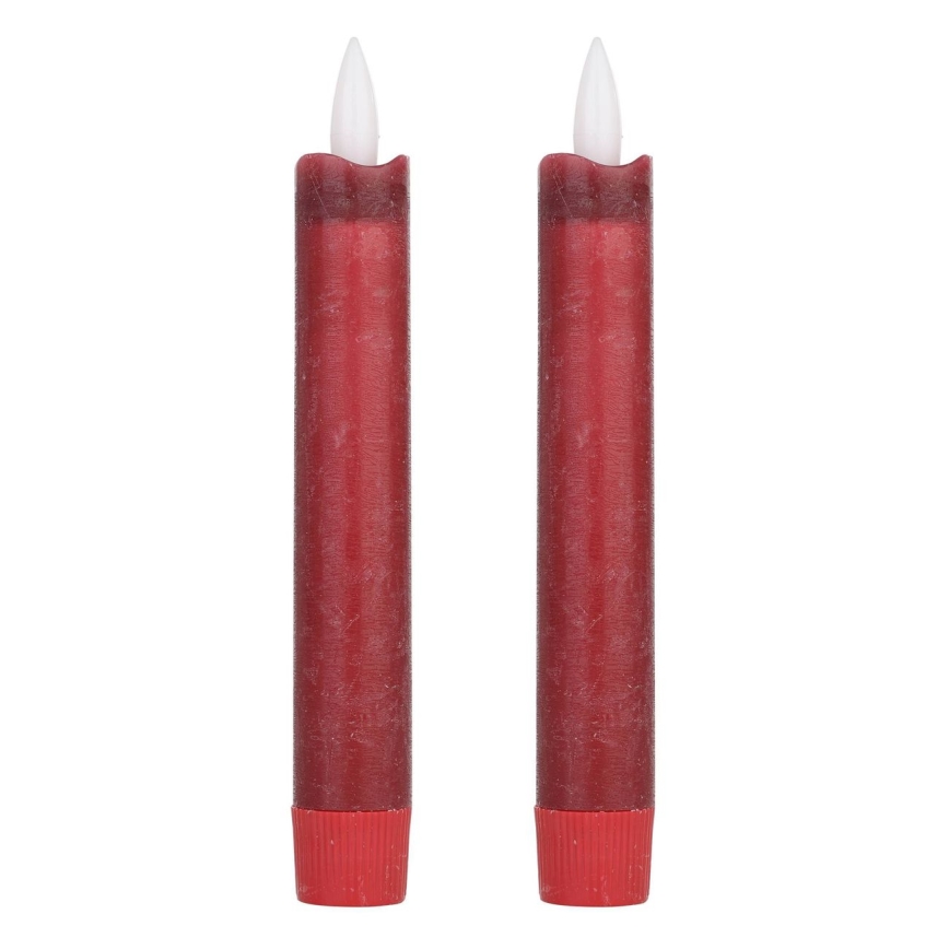 Eglo - CONJUNTO 2x LED Candle LED/1xAAA 15 cm vermelho