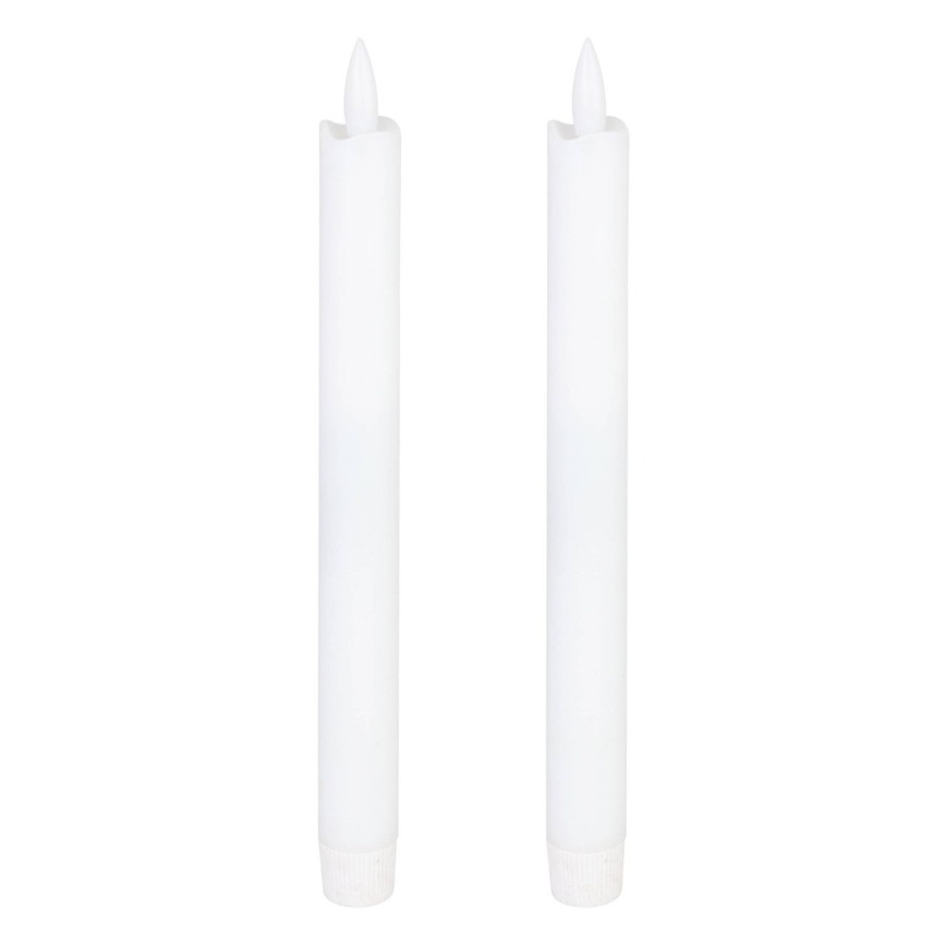 Eglo - CONJUNTO 2x LED Candle LED/1xAAA 24,5 cm branco