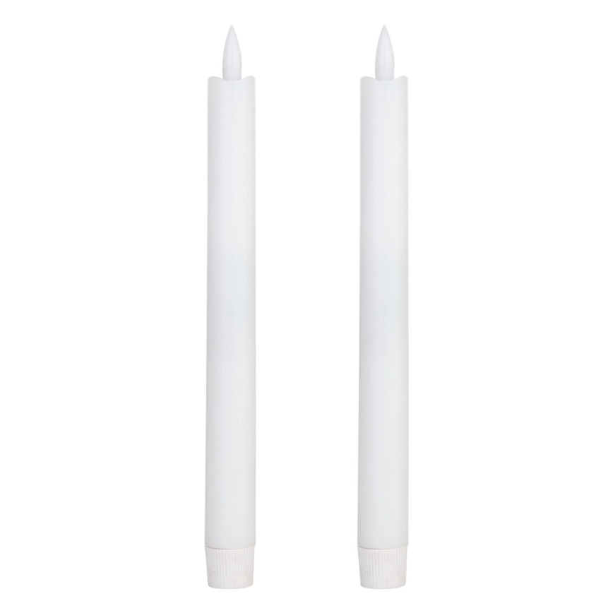 Eglo - CONJUNTO 2x LED Candle LED/1xAAA 24,5 cm branco