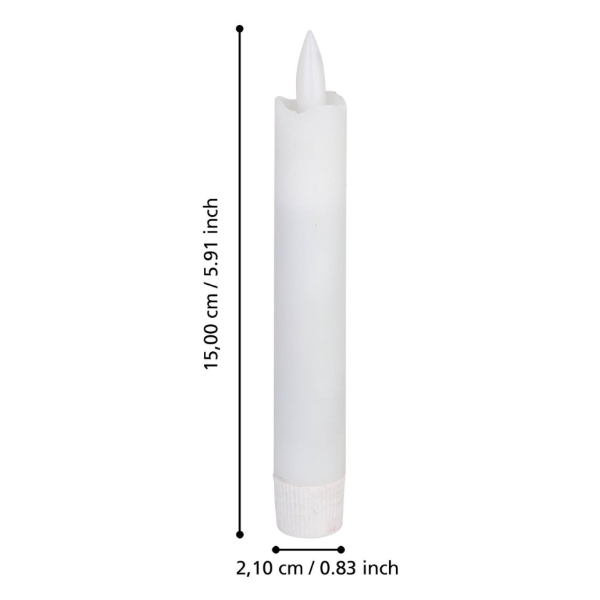 Eglo - CONJUNTO 2x LED Candle LED/1xAAA 15 cm branco
