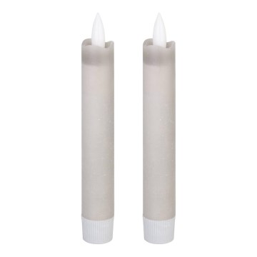 Eglo 422223 - CONJUNTO 2x LED Candle ANTANABE LED/1xAAA 15 cm cinzento
