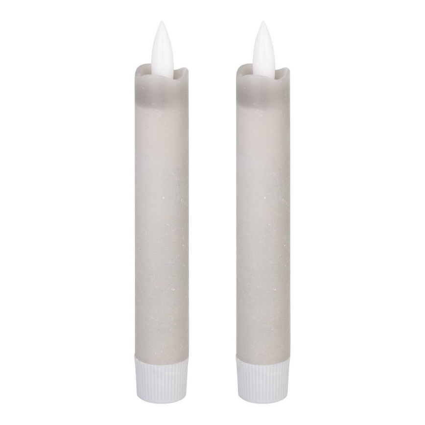 Eglo 422223 - CONJUNTO 2x LED Candle ANTANABE LED/1xAAA 15 cm cinzento