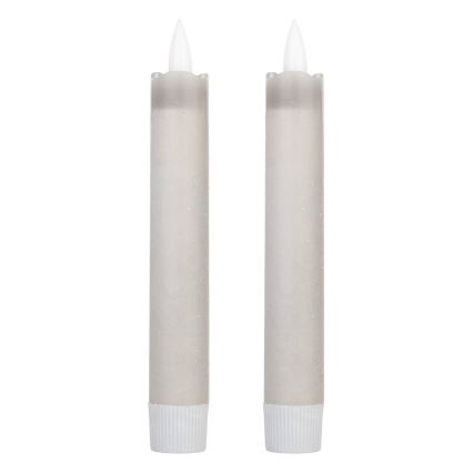 Eglo 422223 - CONJUNTO 2x LED Candle ANTANABE LED/1xAAA 15 cm cinzento
