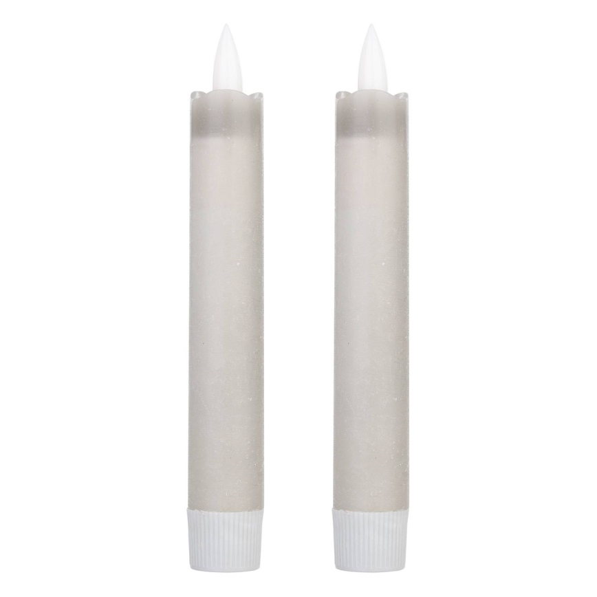 Eglo 422223 - CONJUNTO 2x LED Candle ANTANABE LED/1xAAA 15 cm cinzento