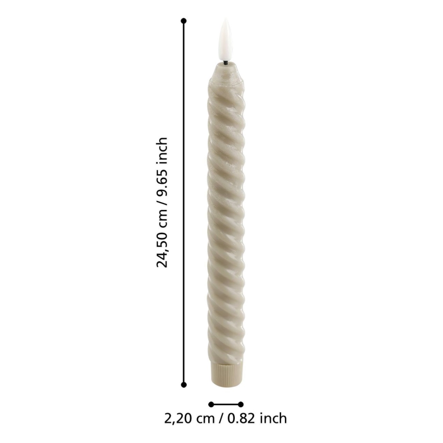 Eglo - CONJUNTO 2x Velas LED LED/1xAAA 24,5 cm bege