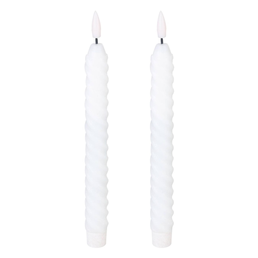 Eglo - CONJUNTO 2x Velas LED LED/1xAAA 25 cm branco