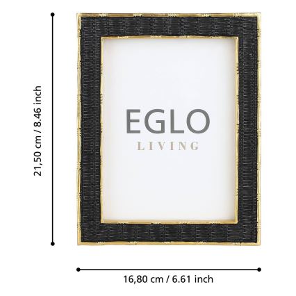 Eglo - Moldura para foto 13x18 cm preto/dourado