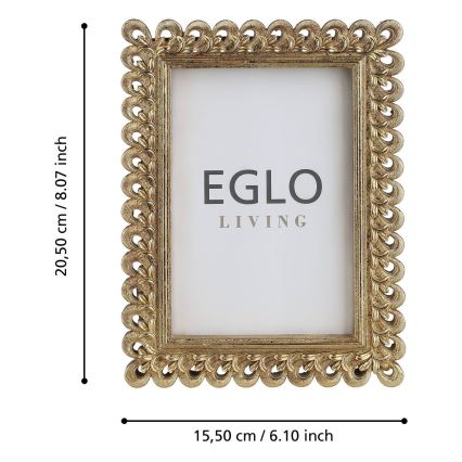 Eglo - Moldura para foto 10x15 cm dourado