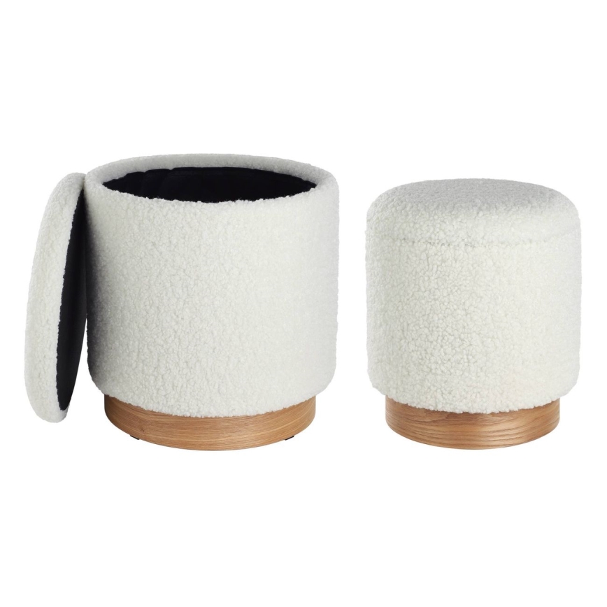 Eglo - CONJUNTO 2x Pufes MASHIKE diâmetro 30,5/37 cm branco