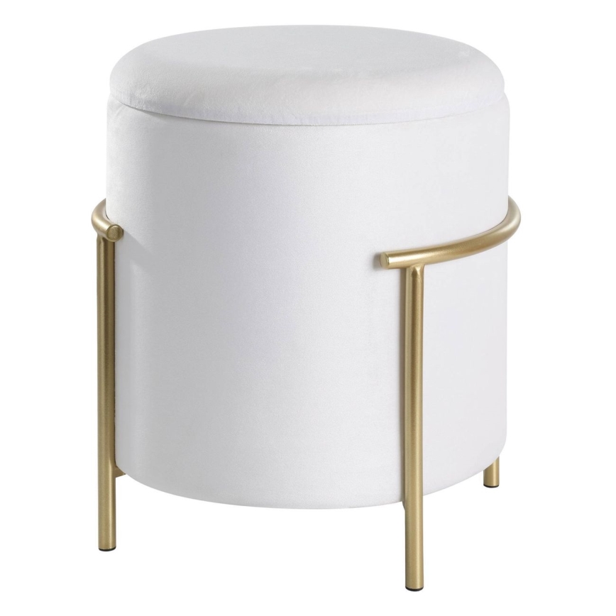 Eglo - Pufe 46x41 cm branco/dourado