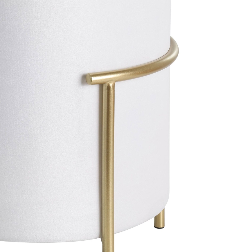 Eglo - Pufe 46x41 cm branco/dourado