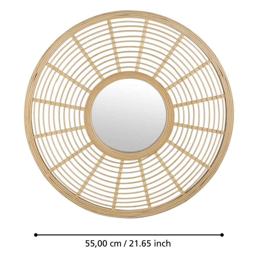 Eglo - Espelho de parede diâmetro 55 cm bambu