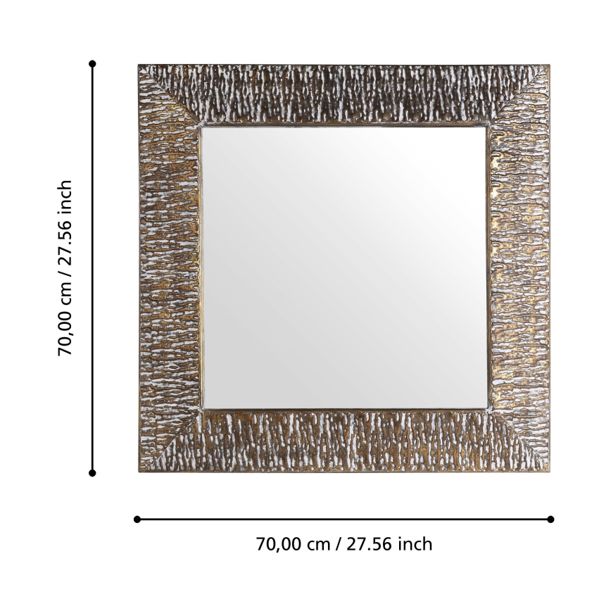 Eglo 425075 - Espelho de parede TOAMASINA 70x70 cm bronze