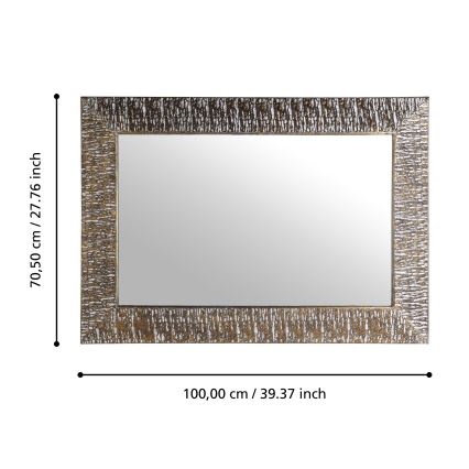 Eglo 425076 - Espelho de parede TOAMASINA 100x70,5 cm bronze