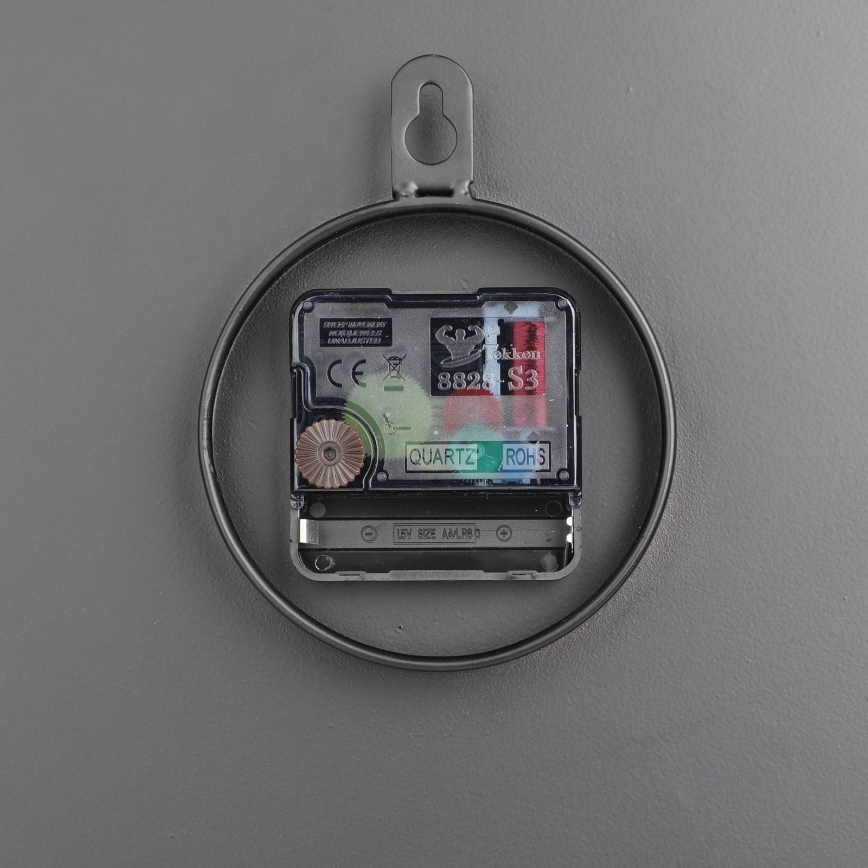 Eglo - Relógio de parede 1xAA diâmetro 30 cm preto