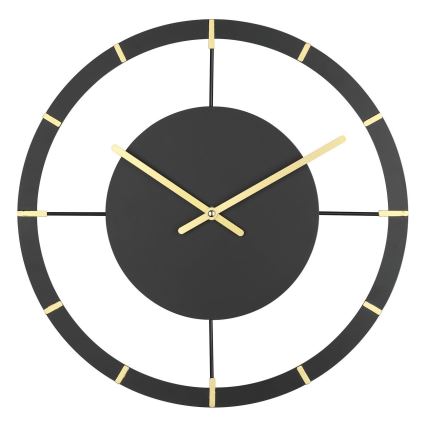 Eglo - Relógio de parede 1xAA diâmetro 40 cm preto/dourado