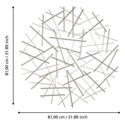 Eglo -  Decoração de parede diâmetro 81 cm cromado mate