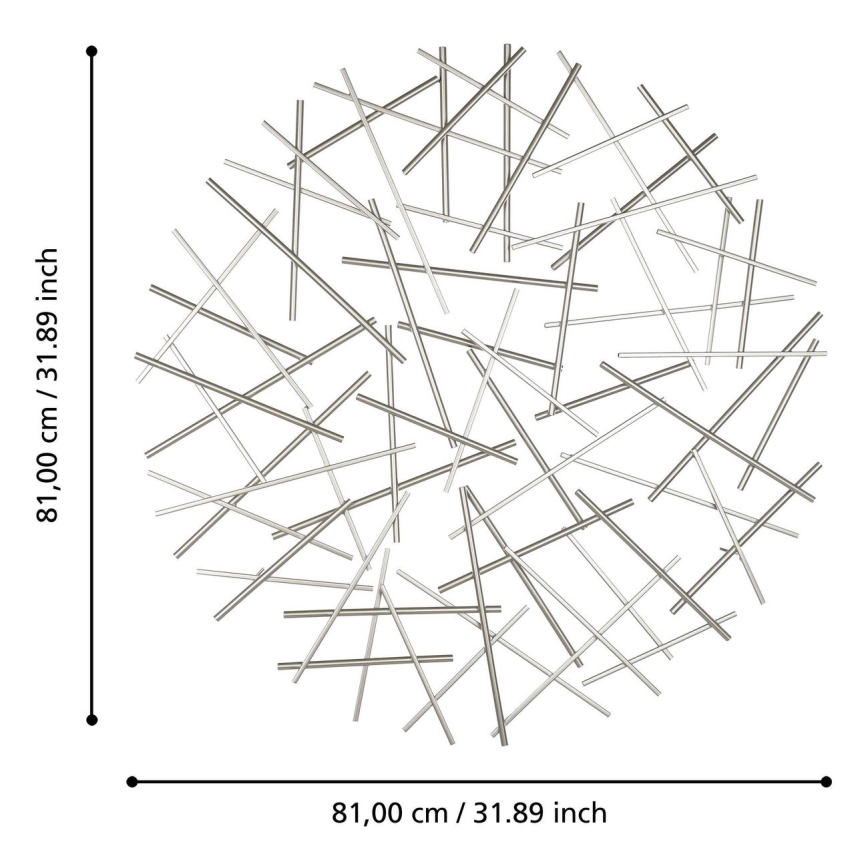 Eglo -  Decoração de parede diâmetro 81 cm cromado mate