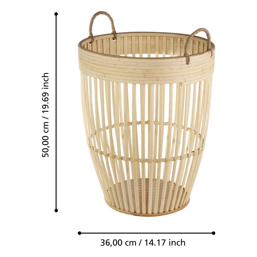 Eglo - Cesto decorativo 50x36 cm bege