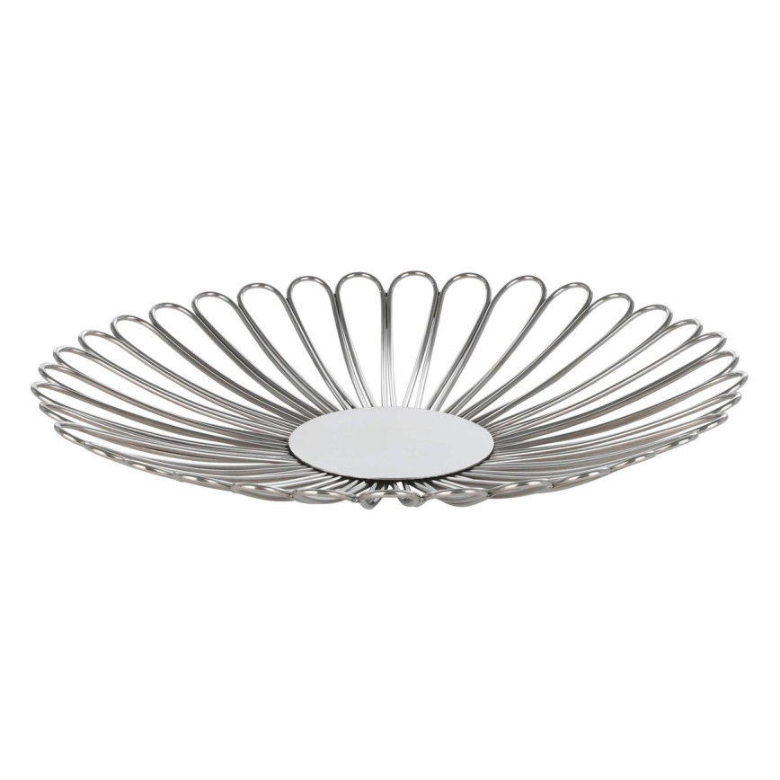 Eglo - Bandeja decorativa diâmetro 40,5 cm cromado brilhante