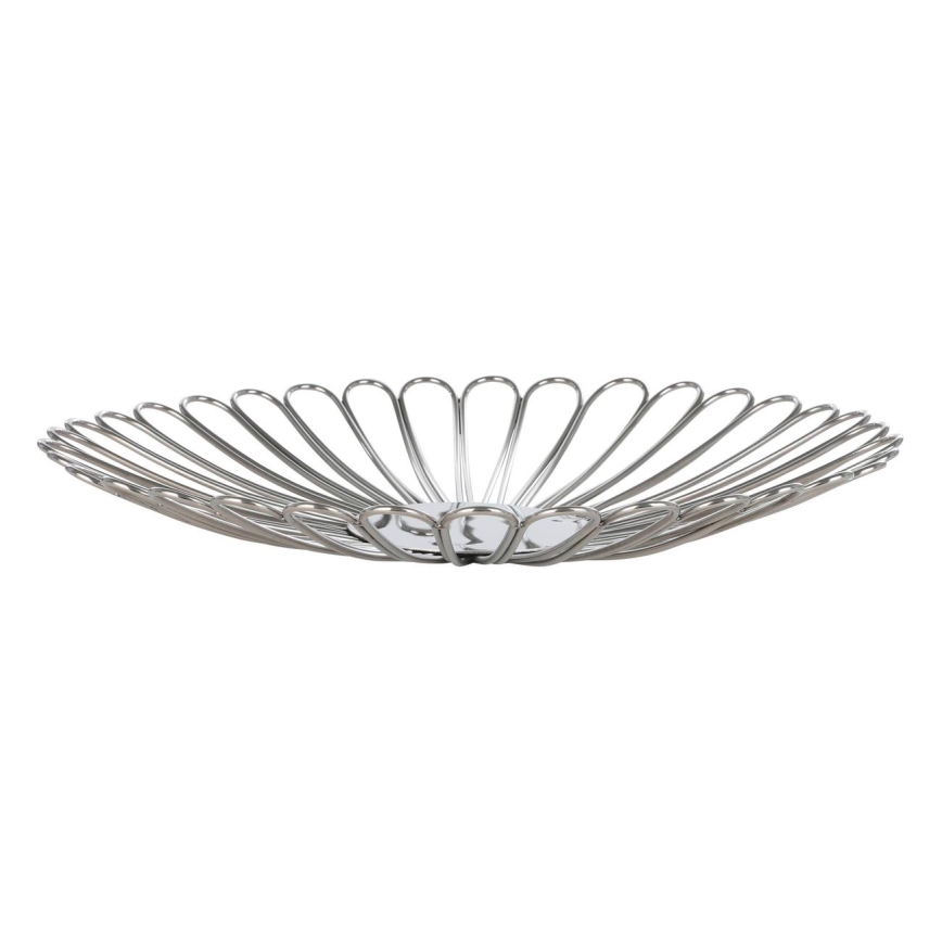 Eglo - Bandeja decorativa diâmetro 40,5 cm cromado brilhante